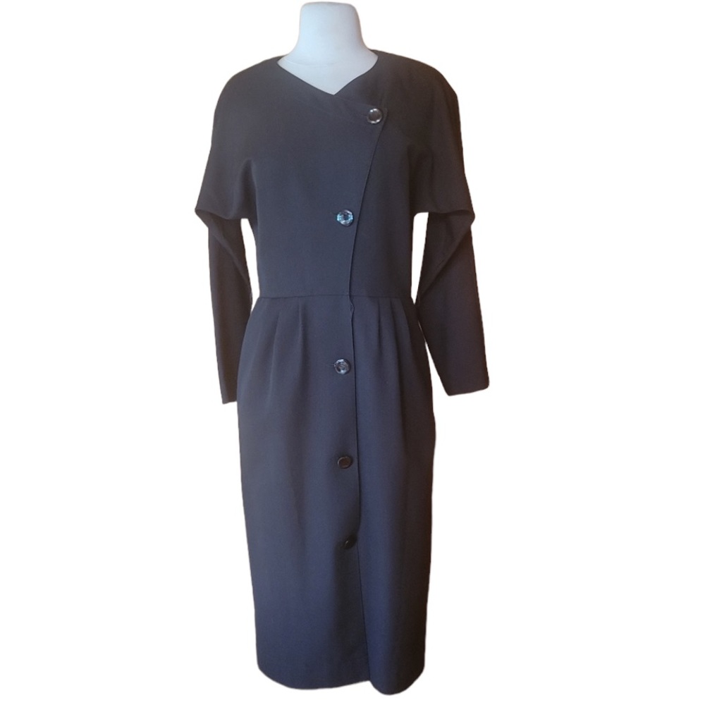 1970s Howard Wolf Black Career Dress